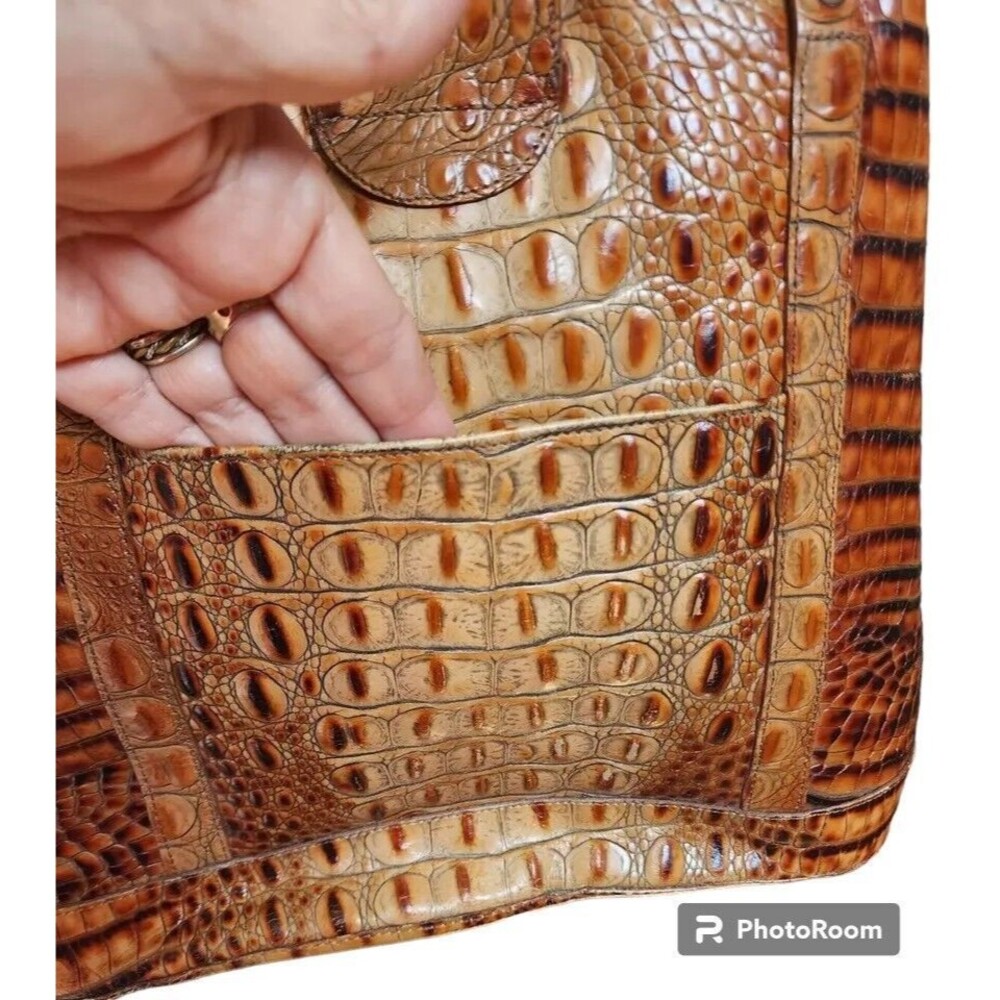 Brahmin Brown Leather Bucket Bag MINT - Picture 6 of 8